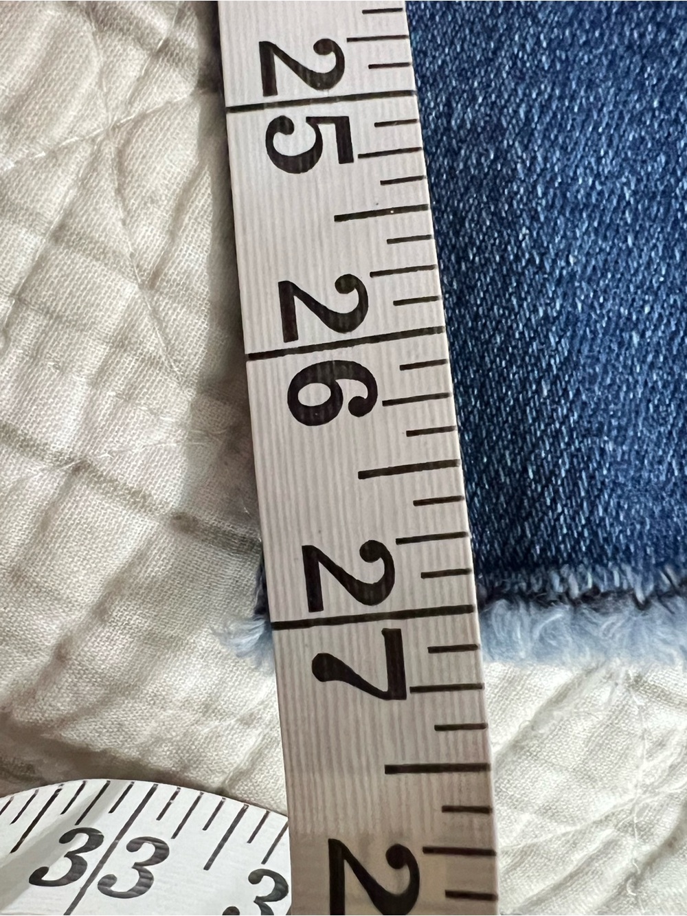 VERVET Med Wash Skinny Jeans Very Stretchy Raw Hem Sz 26 - Picture 9 of 9